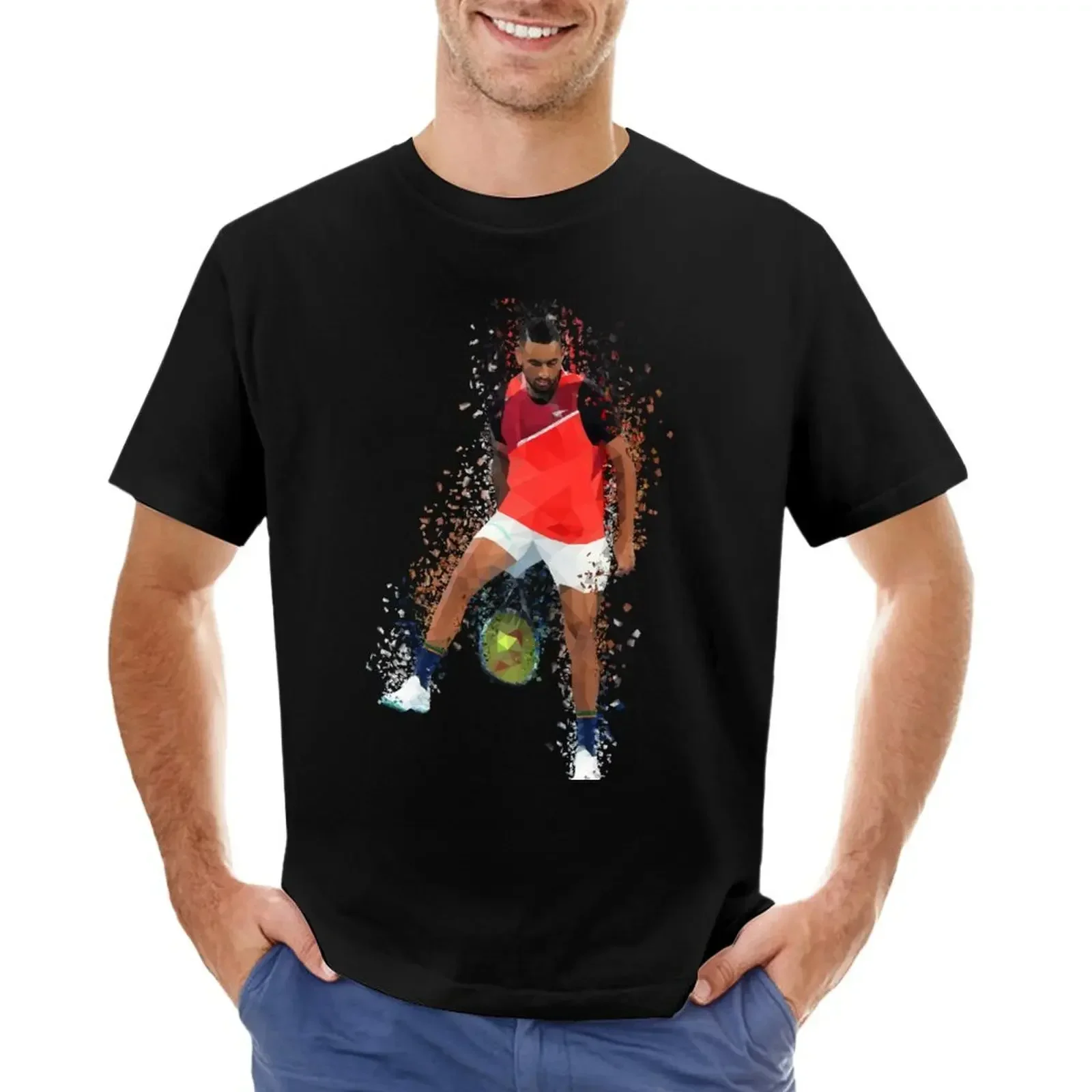 Nick Kyrgios Polygon T-shirt oversizeds vintage clothes sublime t shirt men