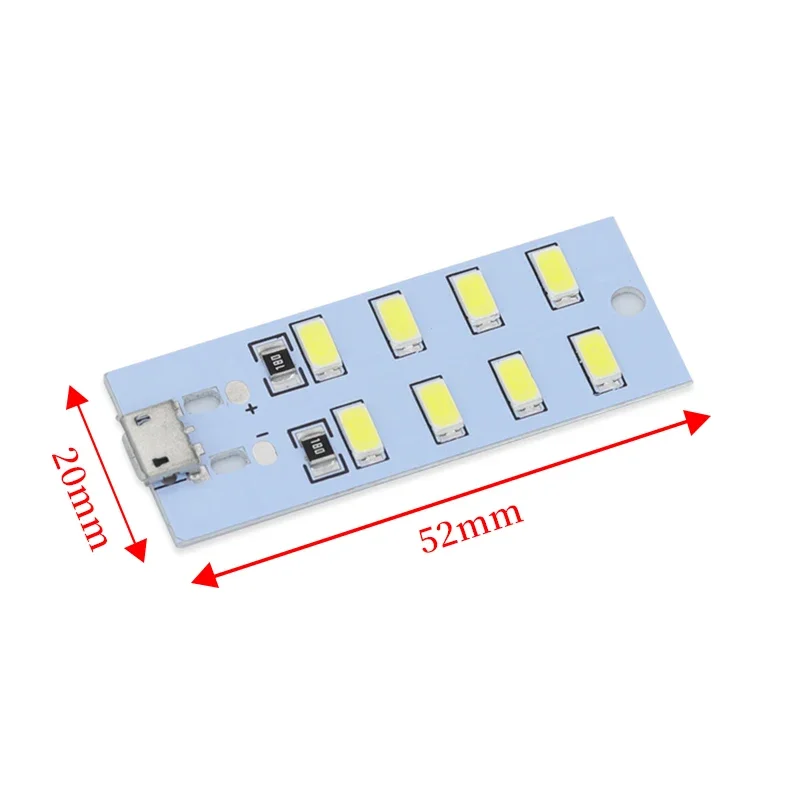1 STKS hoge kwaliteit 5730 smd 5 V 430mA ~ 470mA Wit Mirco Usb 5730 LED verlichting paneel USB mobiele licht noodverlichting nachtlampje