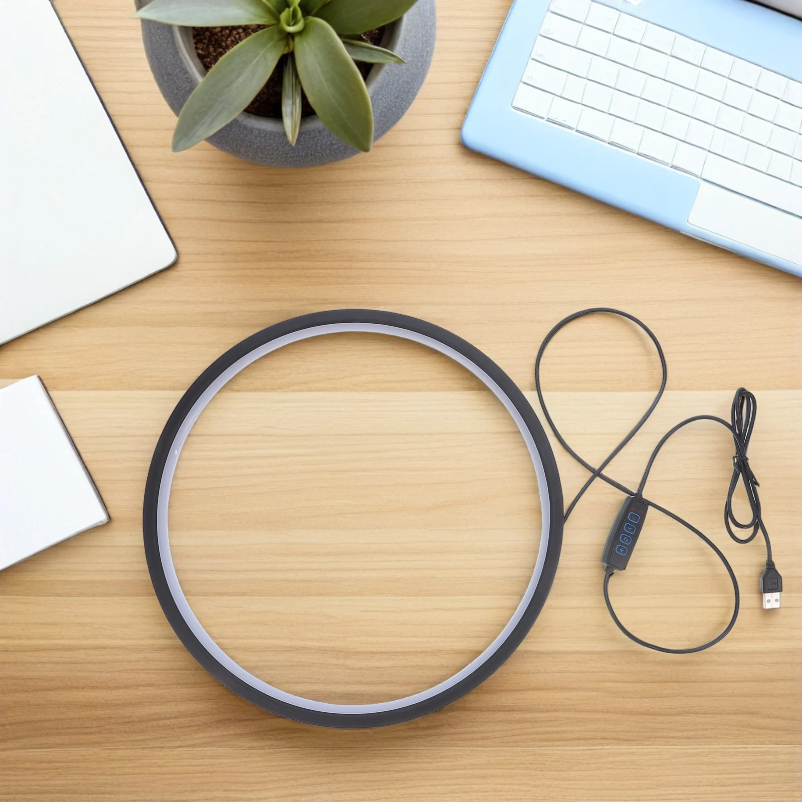 حامل مبخرة شلال مع حلقة إضاءة LED تعمل بمنفذ USB لتزيين حديقة زن للاسترخاء وحامل بخور للتدفق الخلفي للمنزل #2