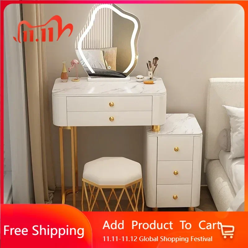 

Partitions Aesthetic Vanity Table Bedside Minimalist Bathroom Luxury Mid Century Jewelry Nordic Penteadeira Hotel Furniture