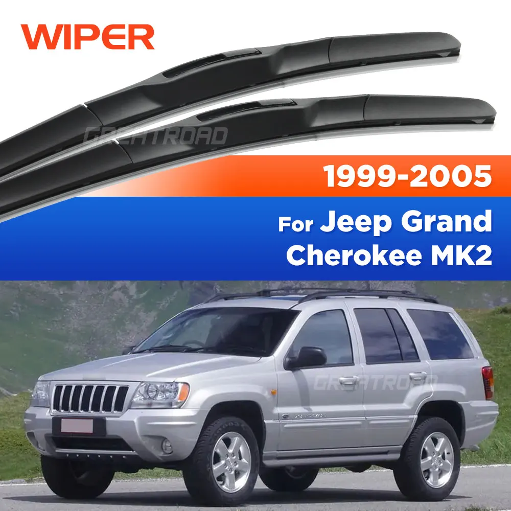 

For Jeep Grand Cherokee MK2 1999-2005 2000 2001 2002 2003 Wiper Front Wiper Blades Windshield Windscreen Window Brush 21"+21"