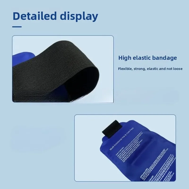 غلاف علاج ساخن/بارد قابل للتعديل - عبوة ثلج جل قابلة لإعادة الاستخدام لاستعادة الرقبة والظهر والعضلات مع تثبيت آمن