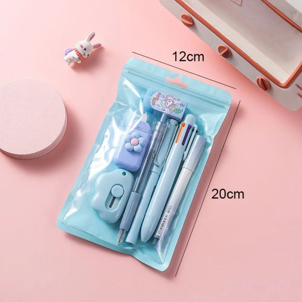 Learning Cartoon Stationery Set Cute Pencil Eraser Correction Tape Ball-point Pen School Office Writing Supplies Gift Stationery