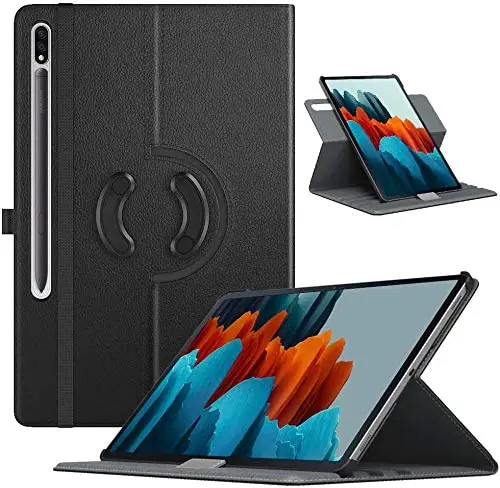 

Case for All-Pop Samsung Galaxy Tab S7 11 Inch Tablet 2020(SM-T870/T875),90 Degree Rotating Swivel Leather Cover Case For Tab S7