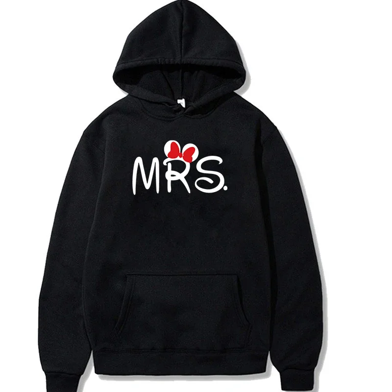 Couple Matching Sweatshirt Funny Letter Pattern MR MRS Print Lover Hooded Fashion Women Men Long Sleeve Streetwear Sweet Hoodies