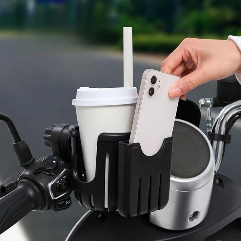2-in-1 Handy- und Getränkehalter für Fahrrad, E-Bike, Kinderwagen, Universeller Flaschenhalter für Kinderwagen