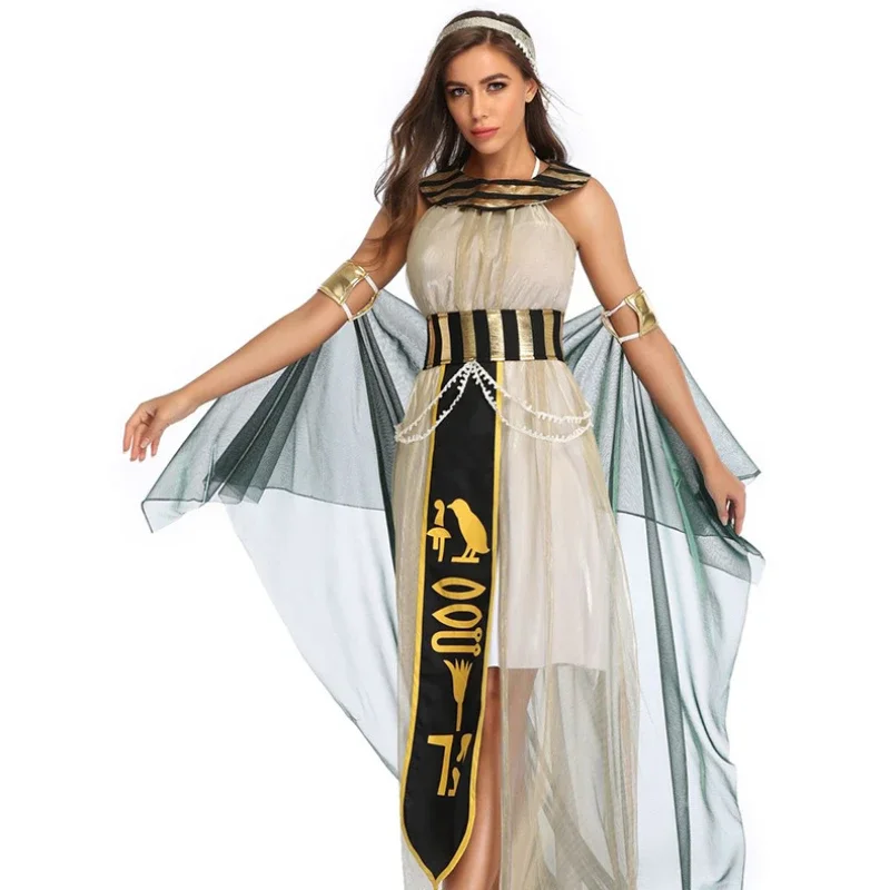 Halloween altes Ägypten ägyptisches Pharao Kostüm für Männer König Cleopatra Königin Cosplay Karneval Party mittelalter liches Paar Party kleid