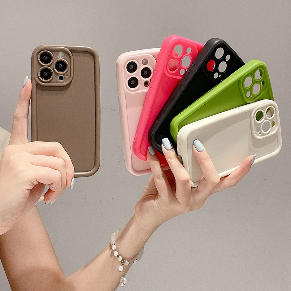 Bonbonfarbene Silikon-Handyhülle für iPhone 15 Pro Max 13 12 11 13 Pro 14 XS Max XR 6 SE 8 7 8 Plus X XS Hülle stoßfest