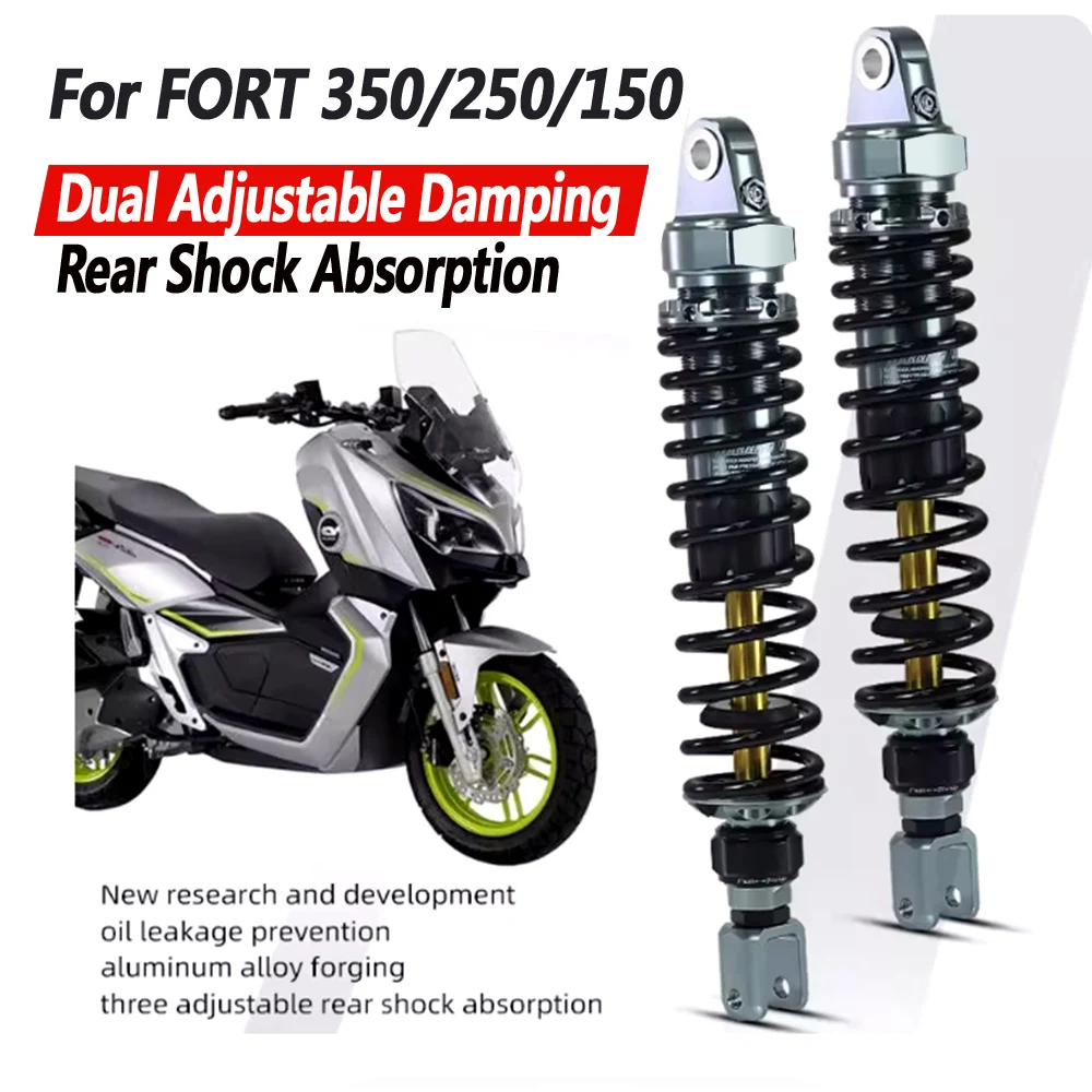 

High quality Real Shock For QJMOTOR FORT 250 ADV250 FORT250 Soft and Hard Adjustable Damping Long Stroke 110mm Rear Suspension