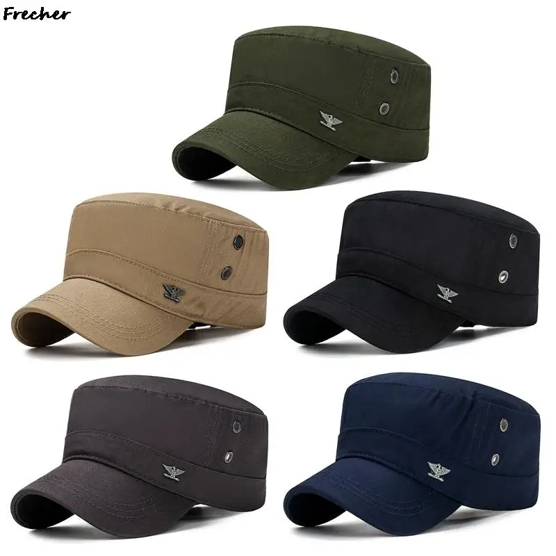 Bonés de beisebol vintage clássico masculino, chapéu de cadete casual, caça, caminhada, boné militar, ajustável, retro chapéus do exército,