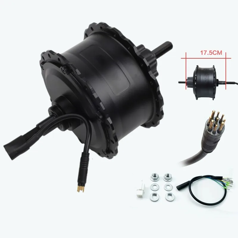 

For E-bike For Fat Bike HUB Motor Replacement 48V 750W Motor Bike Replacement 175mm Rear Width 195mm Rear Width