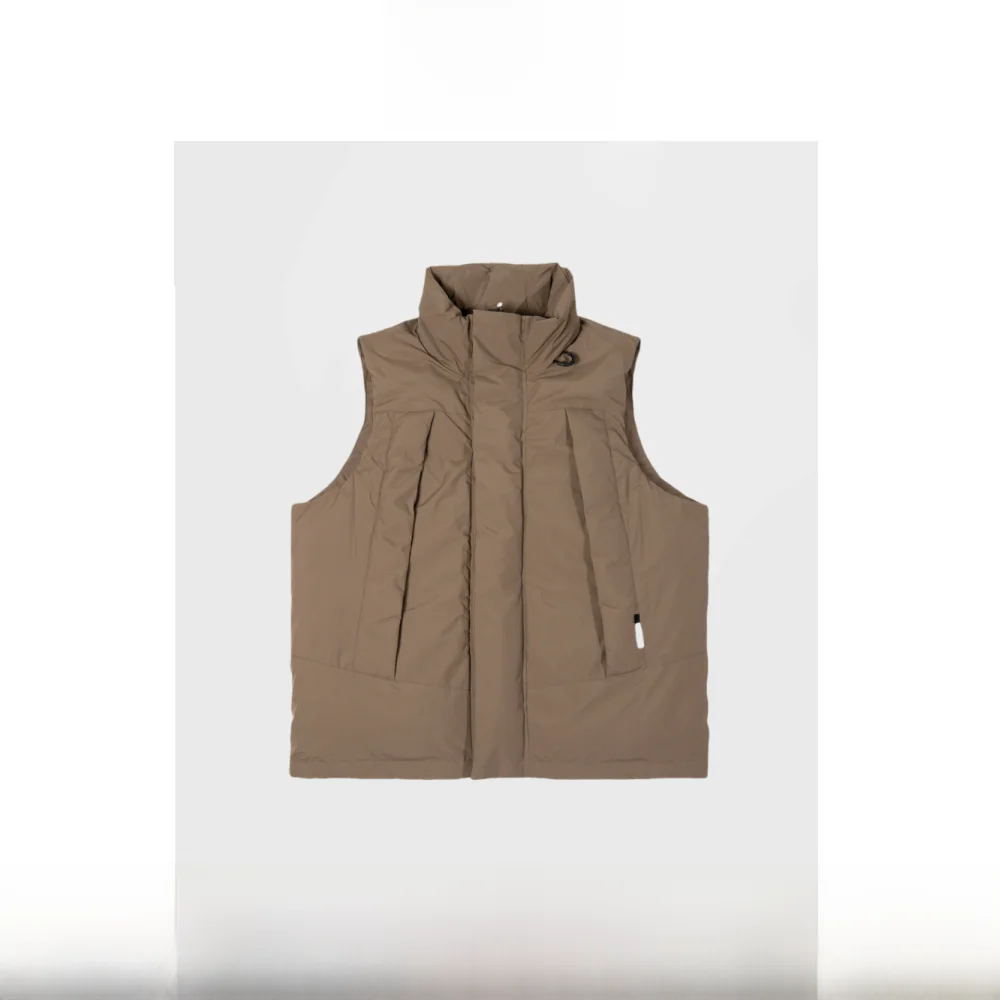 

Waterproof Du down Vest with Side kets Breathable Warm Outerwear for Men Loose Fit Youth Faion Autumn Winter Coat