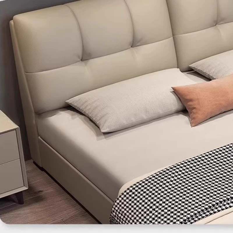 Nordic High End Double Bed Bases & Frame Modern Design Bedroom King Size Bed Storage Bedroom Furniture Кровать Односпальная FYBB image 4