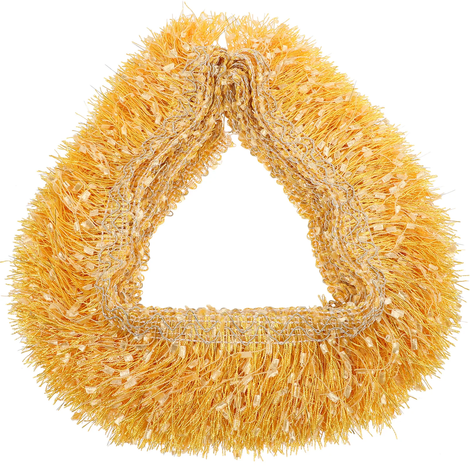 

1 Roll Gold Thread Red Sheer Lace Fringe Trim Polyester Tassel Diy Sewing Material For Curtain Edging Sofa Cushion Decor Craft