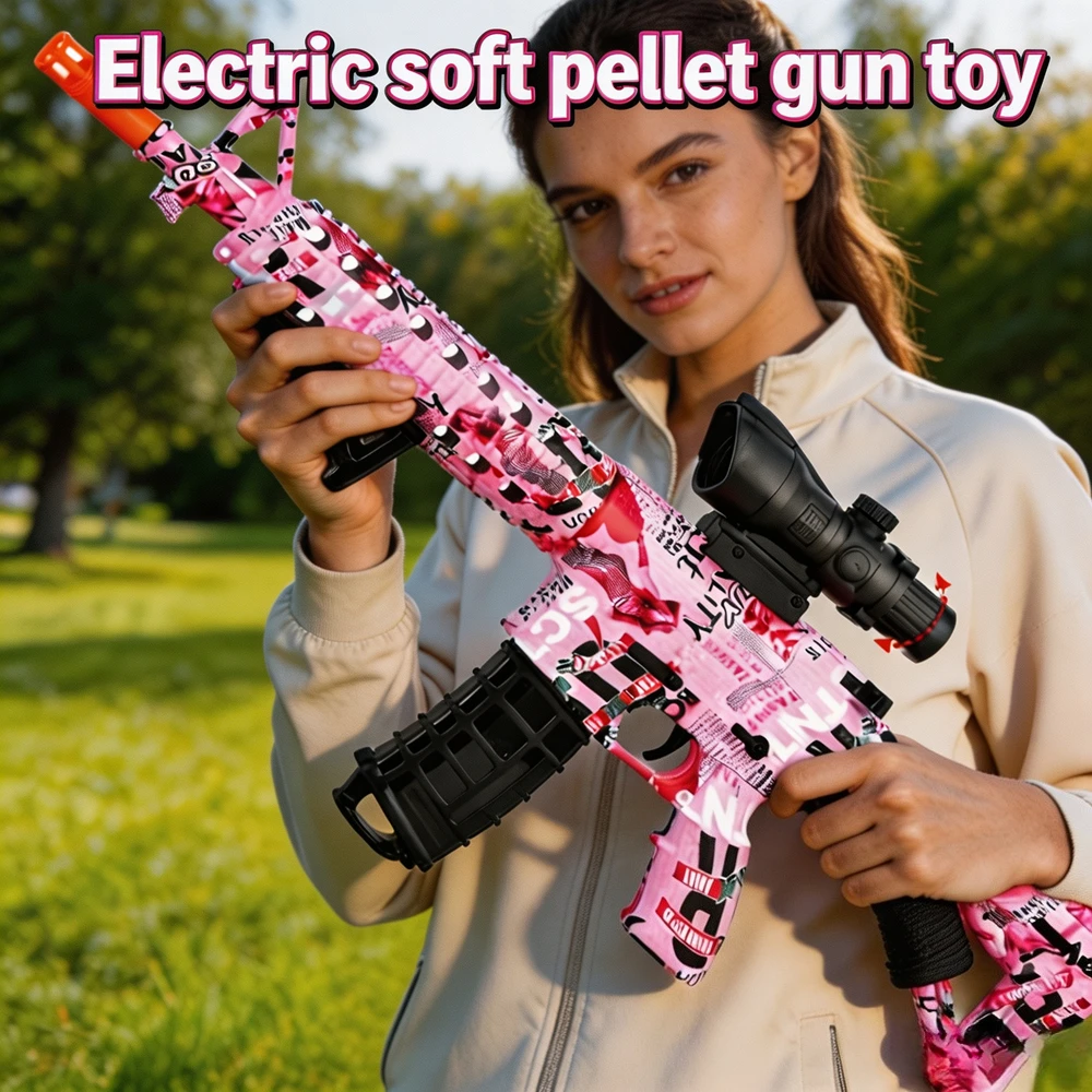 M416 Electric Soft Bullet Toy Blaster Multiple Styles Available Safe Shooting Game Toy for Outdoor Activities Birthday Gift