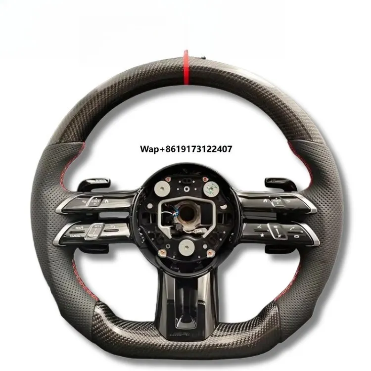 

Кожаный руль в стиле Dragonfly с карбоновыми вставками для W206 X167 G-Class W464 C257 GLA CLA35 CLS 53 G63 GLS63