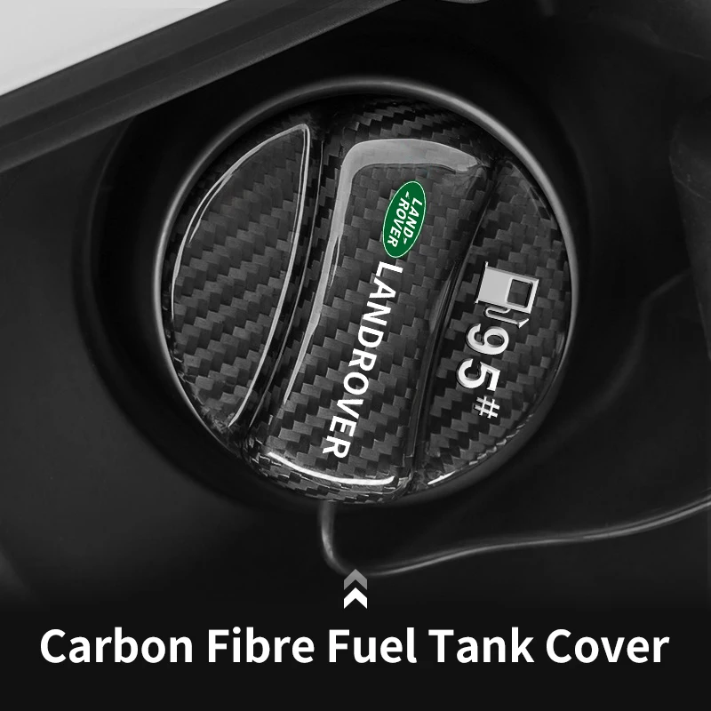 Car Carbon Fibre Fuel Cap Fuel Tank Decorative Protection Cover For Land Rover Freelander L2 LF Range Rover Evoque 3 4 Discovery