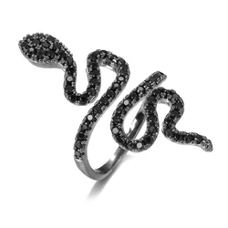 Bettyue New Arrival Bohemia Style Snake Shape Design Ring Gun Black Color Fashion Party Cool Jewelry Female Modern Dress-Up