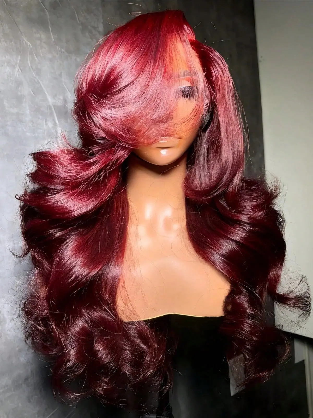 

30 Inch 99j Burgundy Wig Human Hair 13x6 HD Body Wave Lace Front Wigs 100% Human Hair Pre Plucked Lace Frontal Wigs For Women