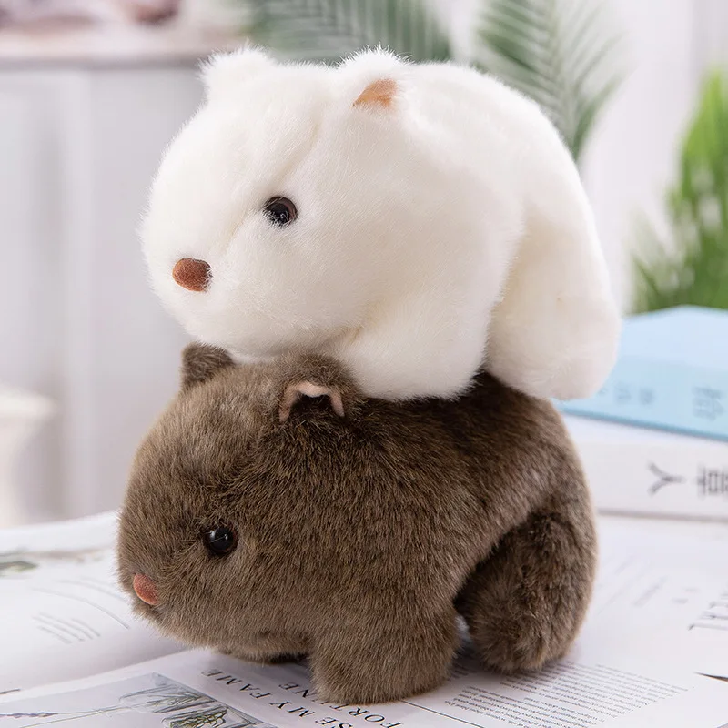 18CM Criativo Nova Simulação Hamster Brinquedo De Pelúcia Bonito Rato Boneca Super Realista Hamster Boneca Presentes Dos Desenhos Animados das Crianças