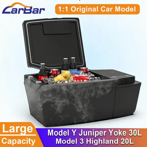 Carbar Car Refrigerator for Tesla Model Y Juniper Model 3 Highland Freezer Cooler Fridge Outdoor Travel Camping car Fridge