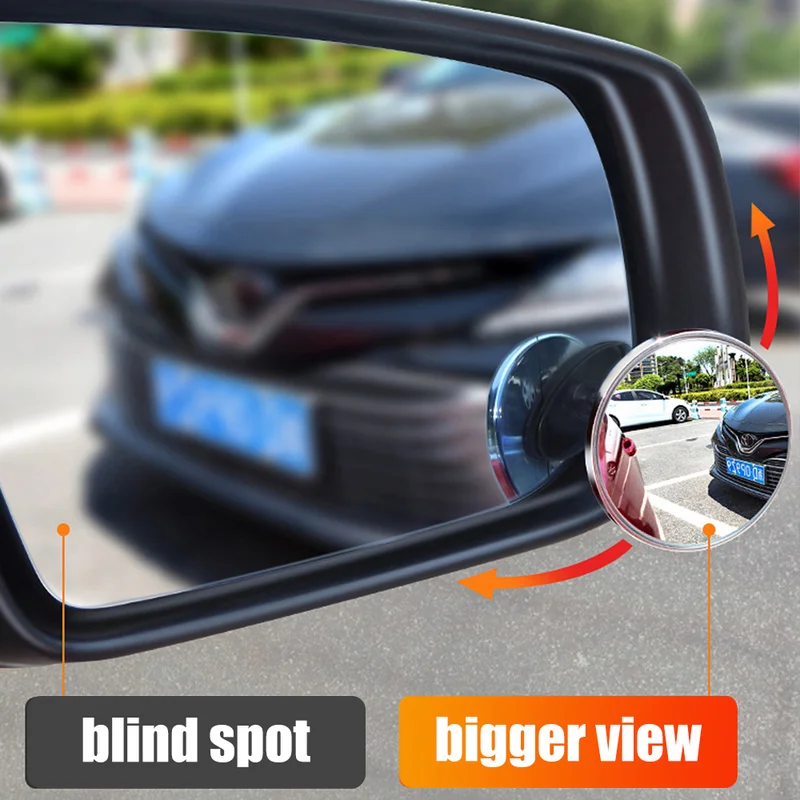 2 Pcs Car Rearview Mirror Blind Spot Mirror Anti Fog Waterproof Mirror 360 Degree Adjustable Car Wide Angle Rearview Mirror