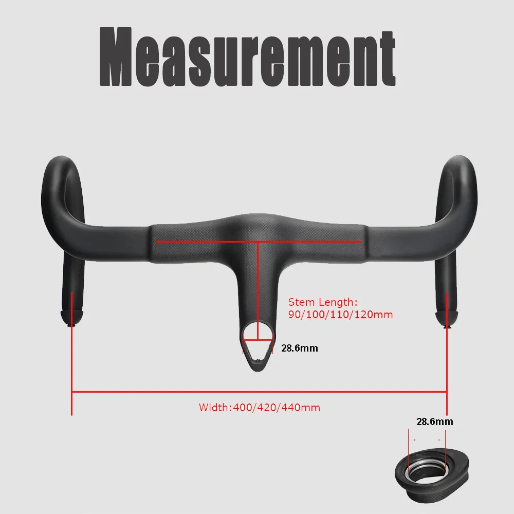 F10  28.6mm Full Carbon Fiber Integrated Cockpit Road Handlebar 1K Matte / gloss  Bicycle parts  within Adapter Computer Mount