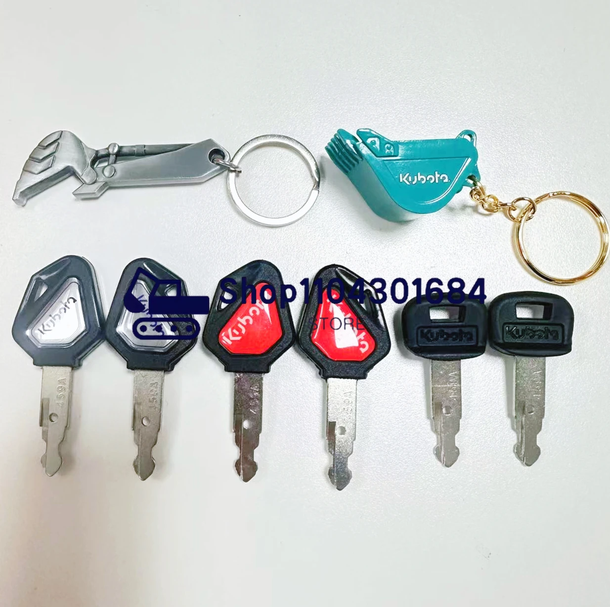 

2 Pcs Heavy Equipment 459A Ignition Key for Kubota U15/30/135/155/161/163 Excavator Keychain Key Digger ELI80-0101 RC411-53933