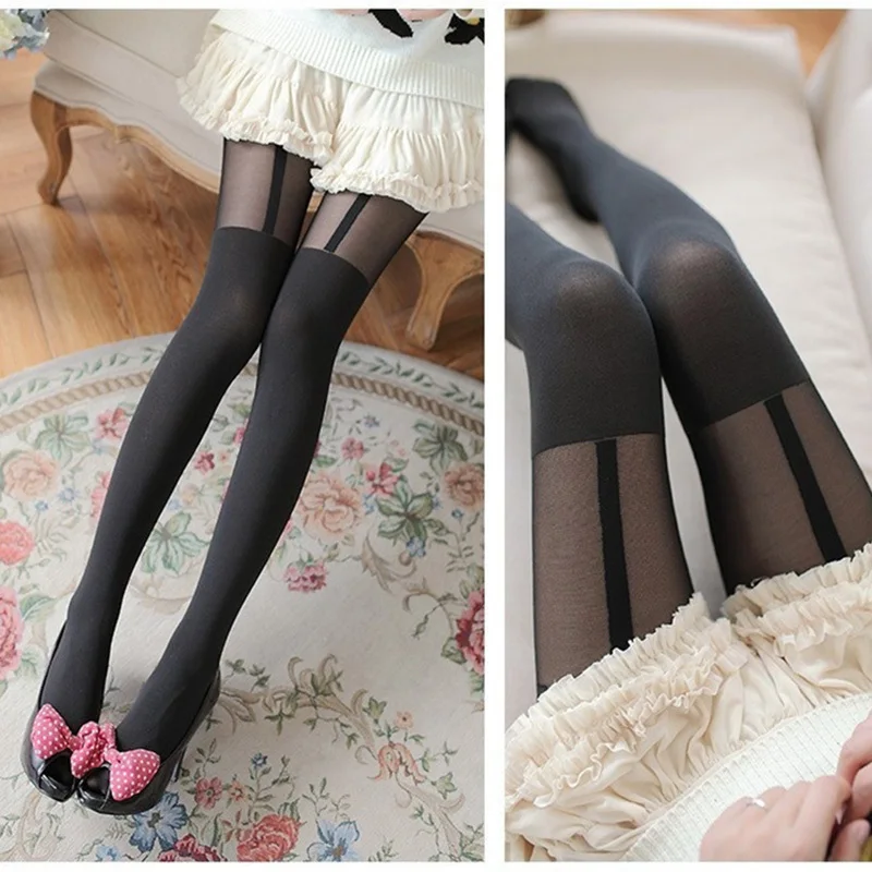 

Sexy women pantyhose net tight nylon print stocking fishnet mesh hosiery thigh jacquard splicing panties bottoming socks PR47