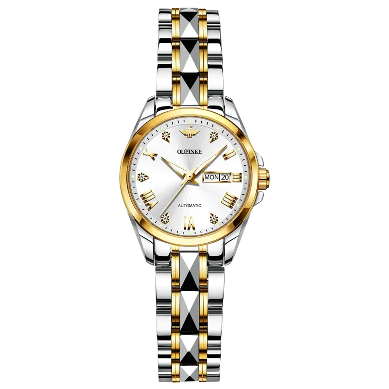 FOR OUPINKE 3171 Ladies watches with bracelets sapphire gold jewelry Digital waterproof gift automatic mechanical woman watch