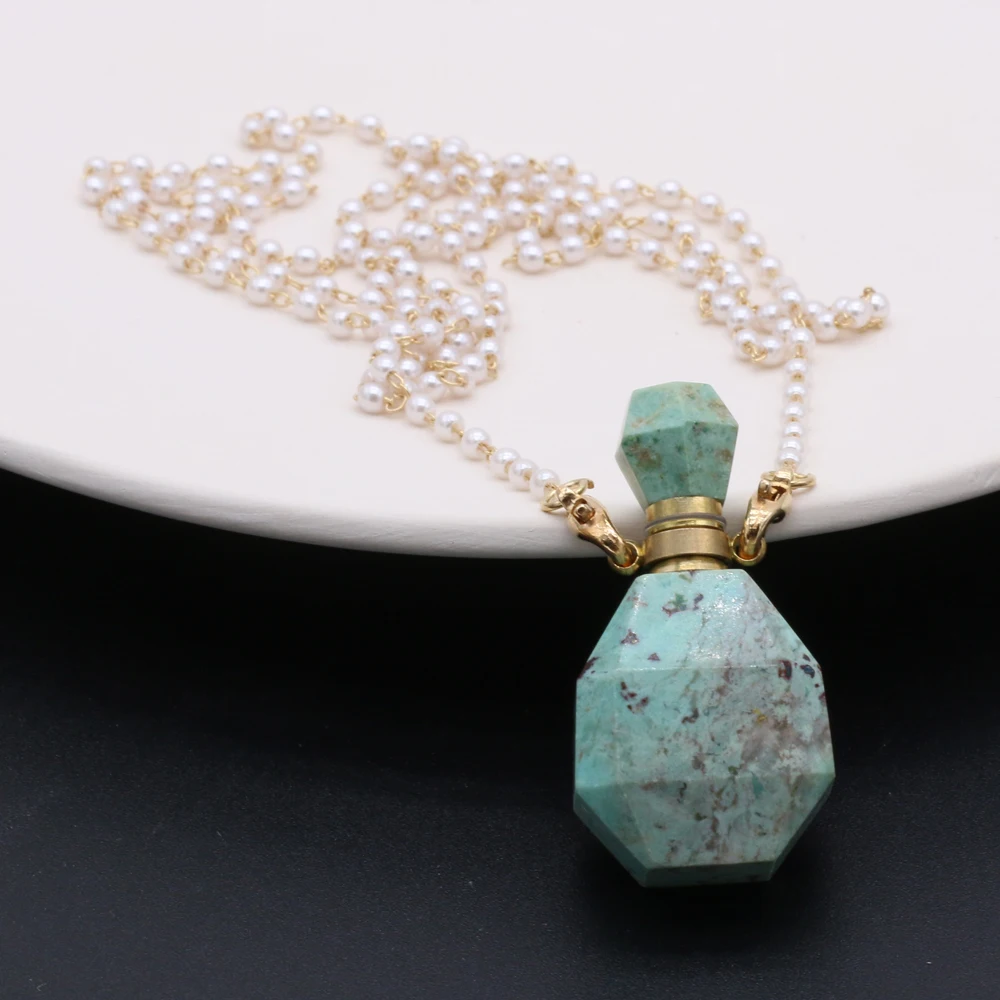 Charming Jewelry Accessories Imitation Pearl Metal Chain Jewelry DIY Perfume Bottle Necklace Eyeglass chain