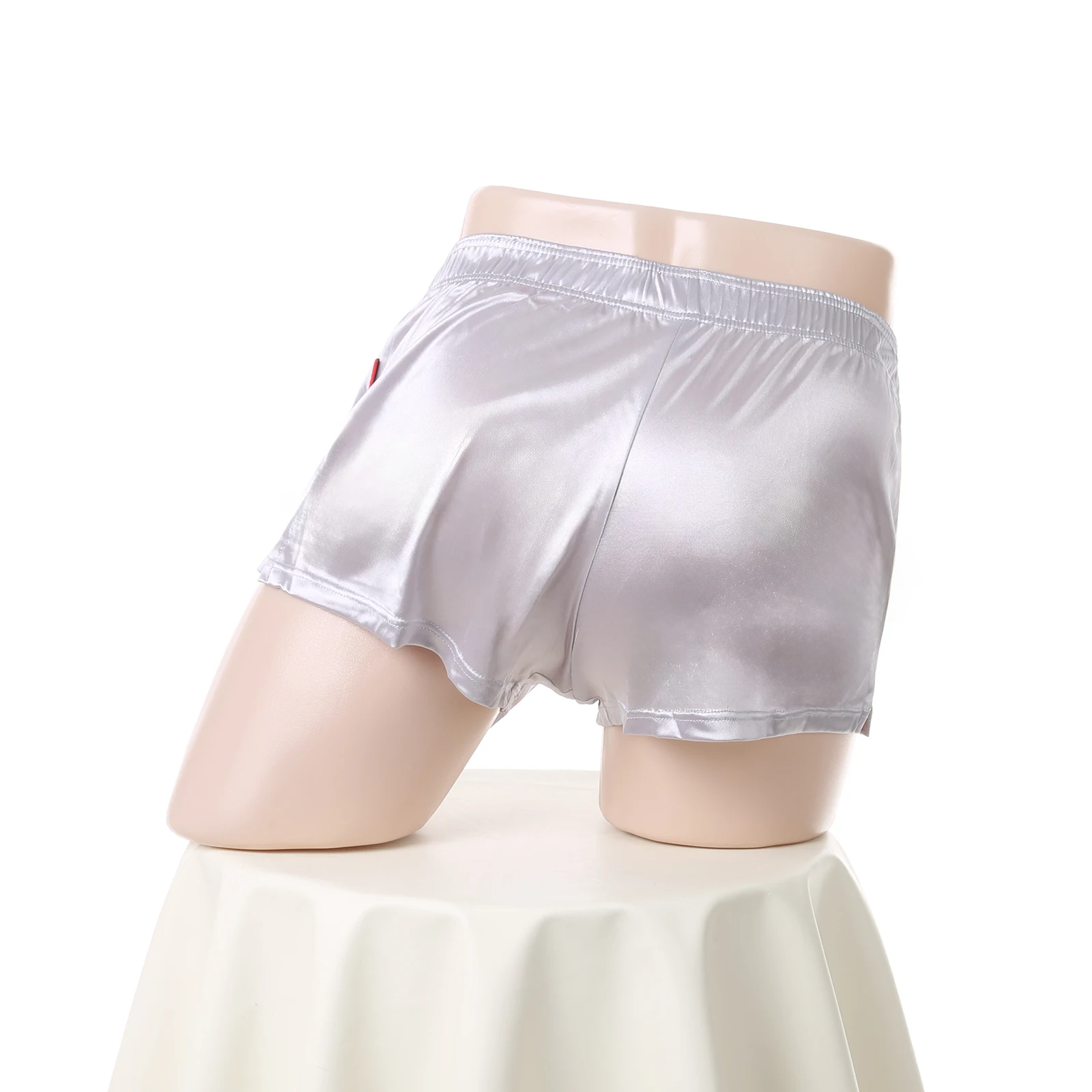 Sexy Nachtwäsche, Schlafanzug, kurze Hosen aus Satin, Herrenunterwäsche, Lounge-Pyjama, Homewear, Schlafhose, Boxershorts – Detail 15