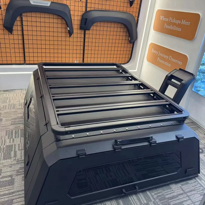 High Quality Universal Anti-Rust Aluminum Roof Rack Cargo Platform With Ladder Ramps For Pickup Trucks