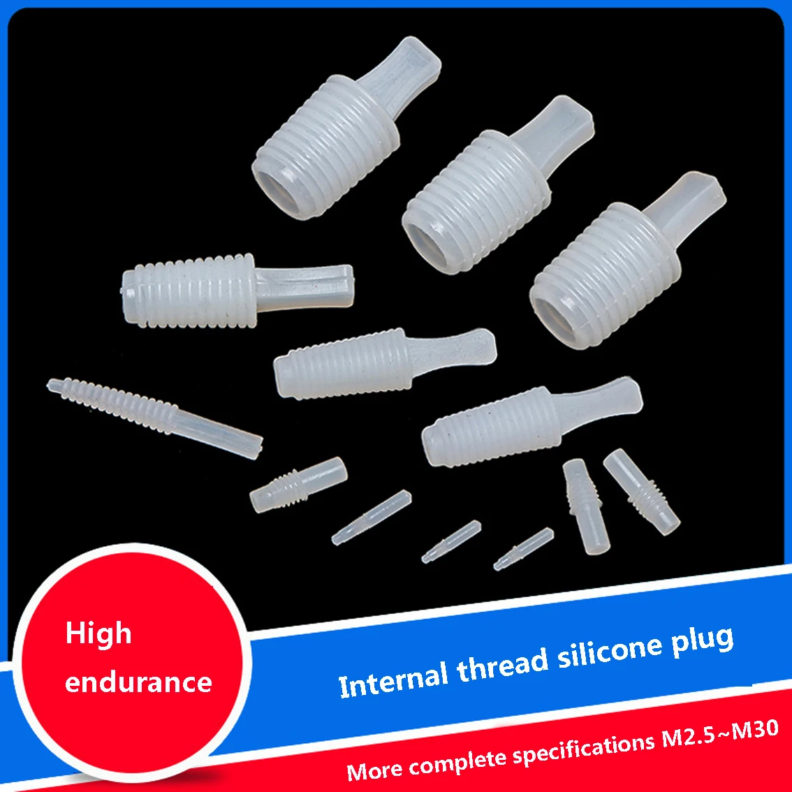 

High Temperature Resistant Threaded Plug Rubber Dust Cover Electroplated Oxidation Sealing Cover Connector Protective Cover