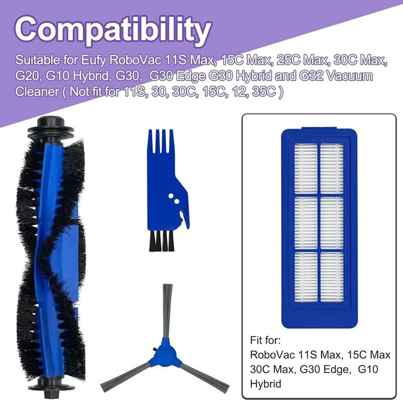 Ersatzteile für eufy 11s max, 15c max, 30c max, 39c max, g10 g20 g30 g32 Roboter Vakuum bürsten filter Zubehör