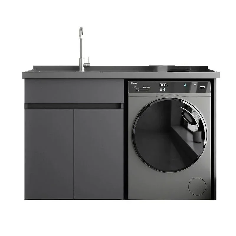 Honeycomb aluminum laundry cabinet, balcony washing machine significant other cabinet integration, basin combination