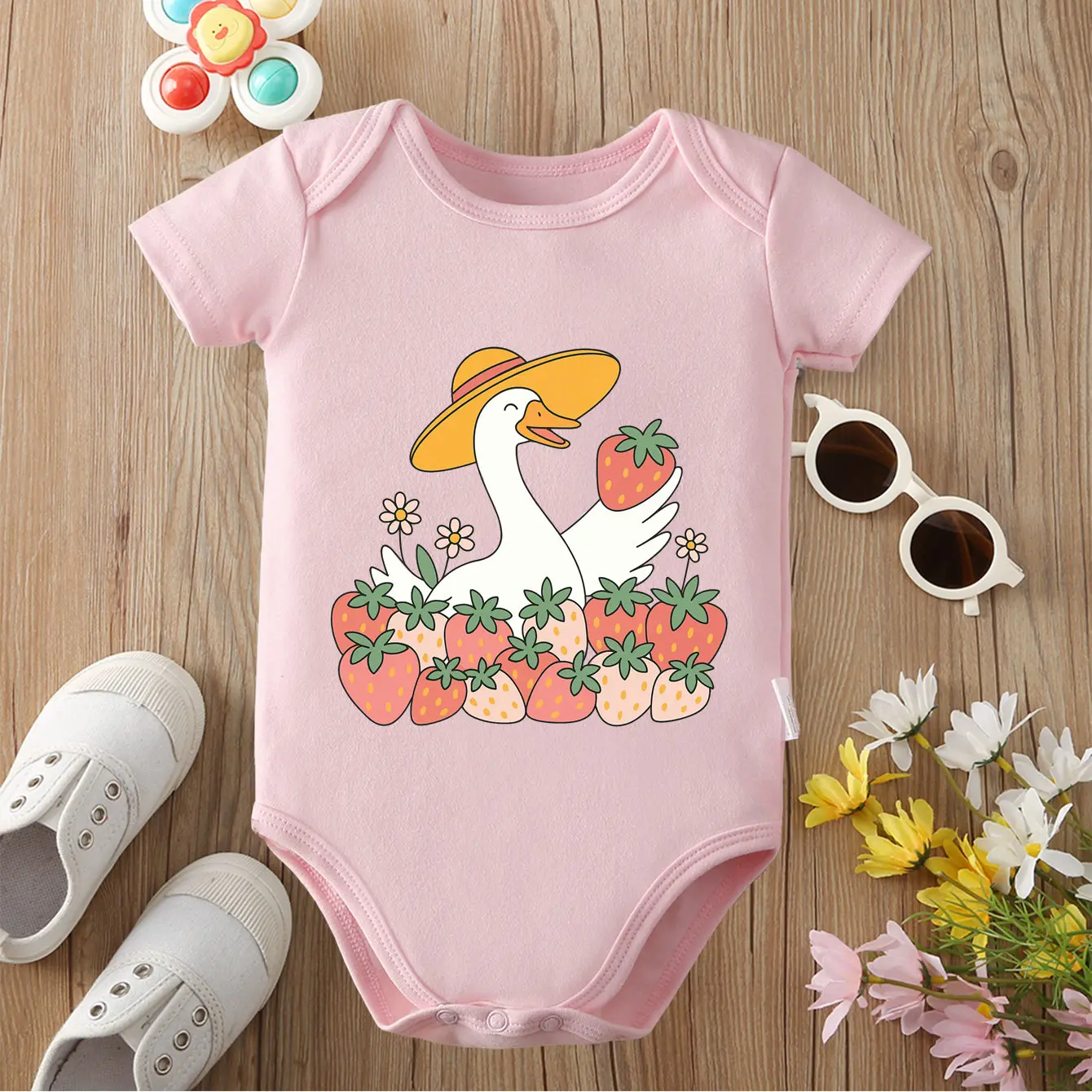 Exquisite Print I Like Strawberry Cloths Pure Cotton Comfort