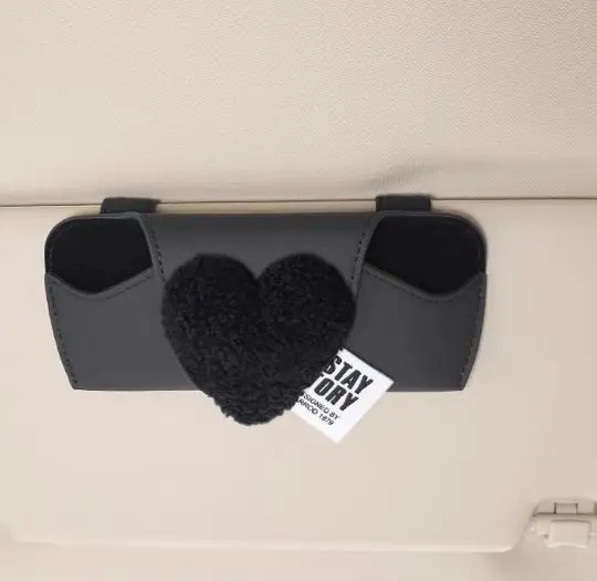 

Автомобильный аксессуар с зажимом для женских солнцезащитных очков — Love — стильный футляр для очков с козырьком и ящик для хранения основного водителя