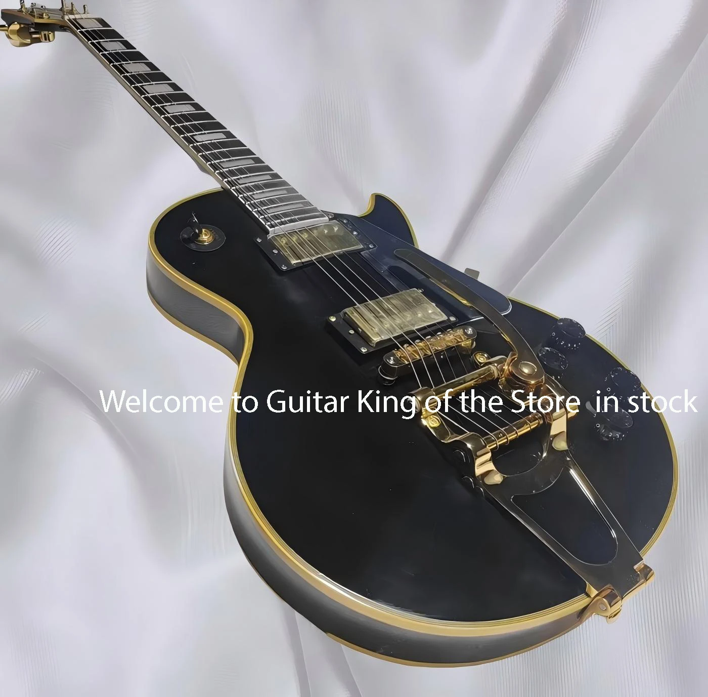 بطاقة سوداء بلاك بيوتي ثلاثة أزواج من جيتار كهربائي هزاز كبير ذهبي، جسم إكسيليفون الماهوجني، رقبة إكسيليفون الماهوجني، 3698 #1