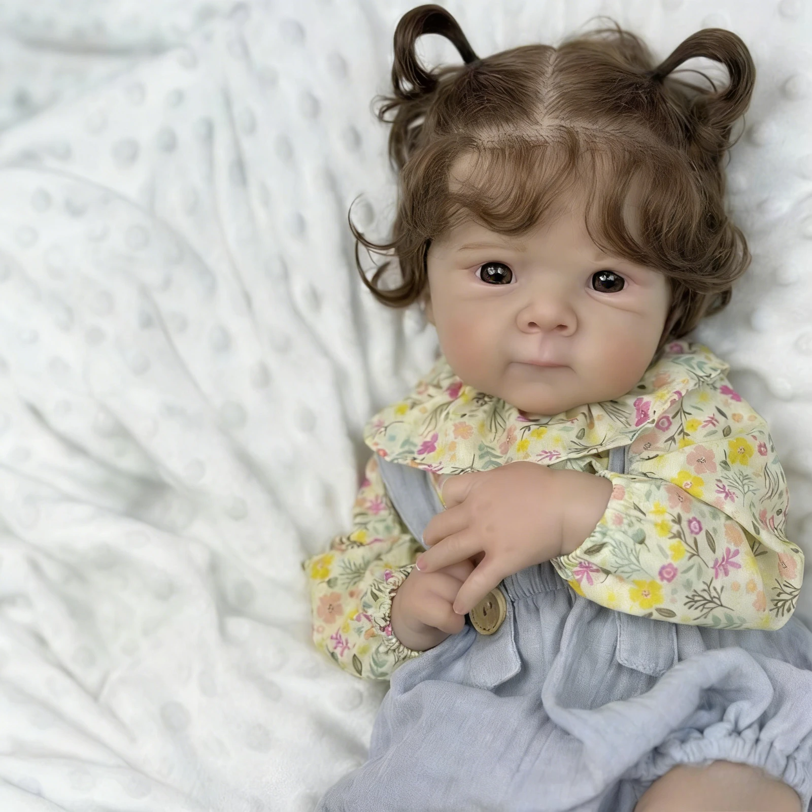 

BZDOLL 45CM Reborn Baby Doll, Lifelike Vinyl Limbs & Cloth Body, Bedtime Companion Doll, Fashion Collectible Gift for Girls