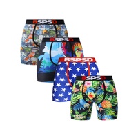 4Pcs Men Underwear Boxers Sexy Breathable Mens Boxershorts Fashion Print Men's Panties Underpants Man Boxers Briefs Trunks