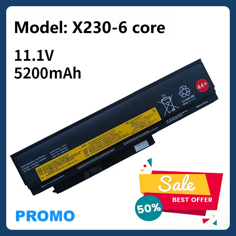 

Lithium Battery for Lenovo ThinkPad X230, X220i, X230i, X220s, X220 45N1024 Laptops