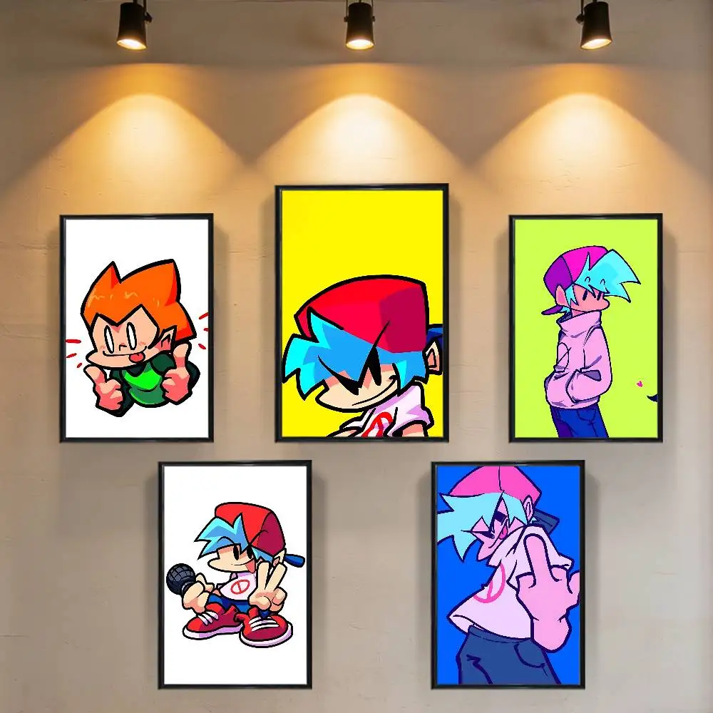 

FNF BF Game Friday Night Funkin Wall Art Anime Canvas Painting Poster For Living Room Decoration Picture Home Decor
