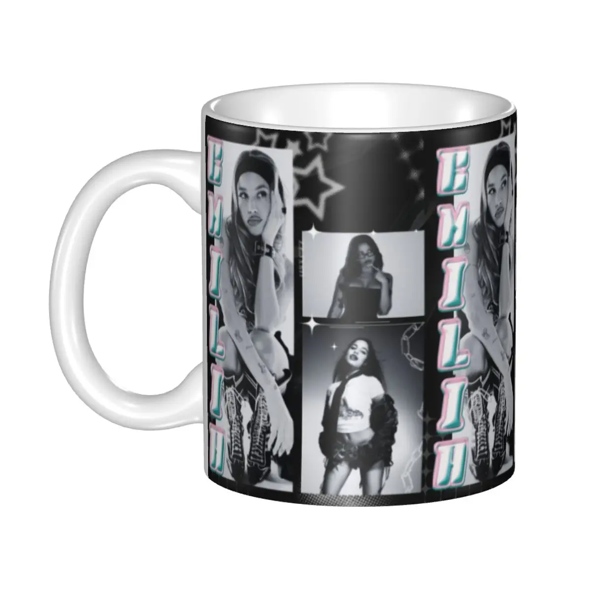 Custom DIY E-Emilia Mernes Ceramic Mug Mp3 Singer Poster Coffee Cup Creative Gift