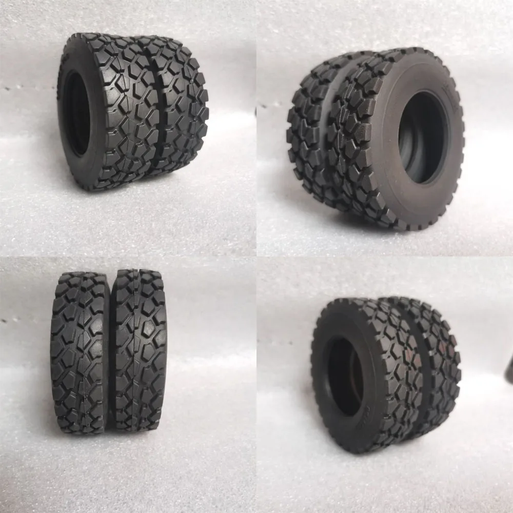 

2Pcs Rubber Hard Tire with Lining 85mm Wheel for 1/14 Tamiya RC Truck SCANIA 770S VOLVO 750 Mercedes-Benz ACTROS 3363 MAN Parts