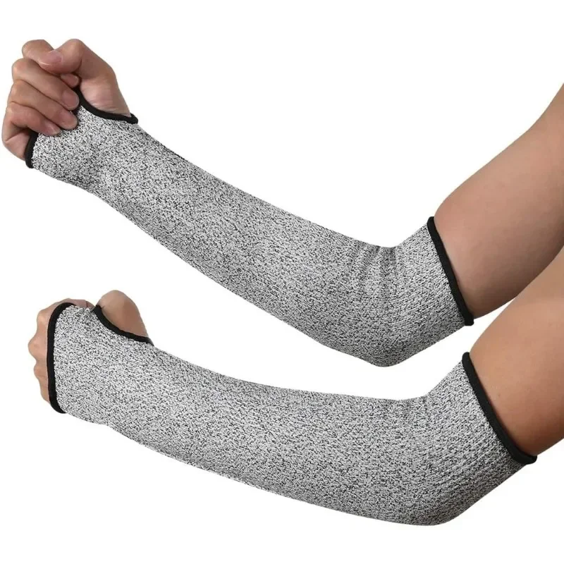 通気性のあるカットレベル5アームスリーブ、HPPE繊維製耐パンクブレーサー、耐熱性、建設用保護具セット