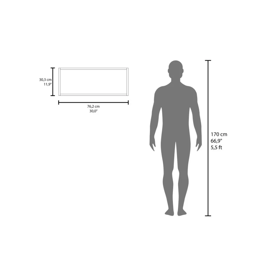 طاولة قهوة 10.6 بوصة ارتفاع 1 رف 4 أرجل أبيض