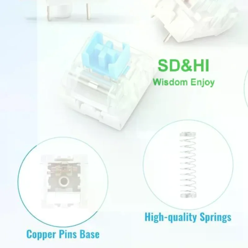 3Pin Replacement Mechanical Keyboard Switch DIY Keyboards Clicker Key For LED Gaming Silent Keyboards Mod 10/20Pcs