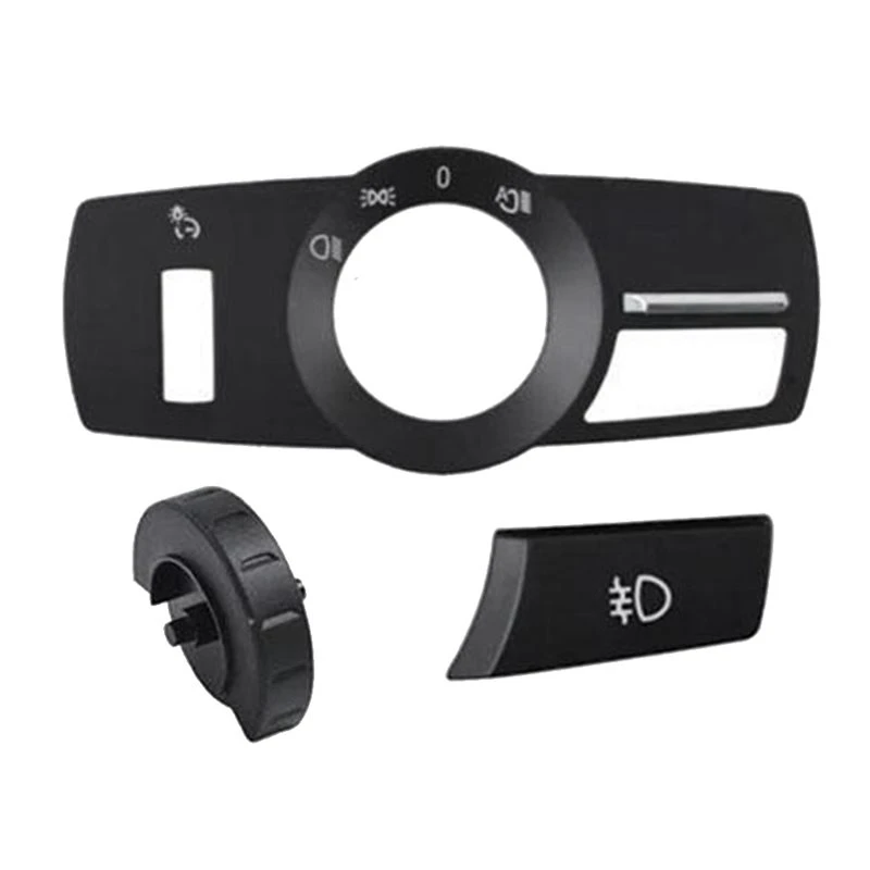 A03Z-3Pcs Headlight Switch Roller+Rear Fog Light Cover Panel Kit For BMW X3 F25 X4 F26 F11 F18 F07 F01 F04 09-18 61316803965