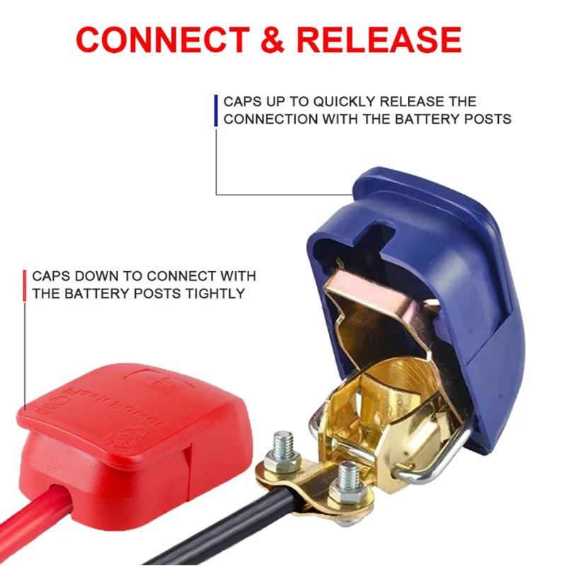 Battery Terminal Connectors Positive And Negative Battery Clamps Quick-connect Battery Terminals Top Post Clamps Auto Parts